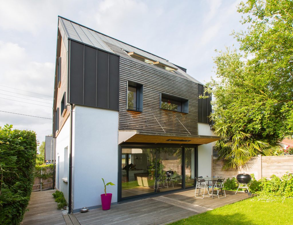 Façade bois - Maison écologique Rennes - Projet PLUS ARCHITECTURES
