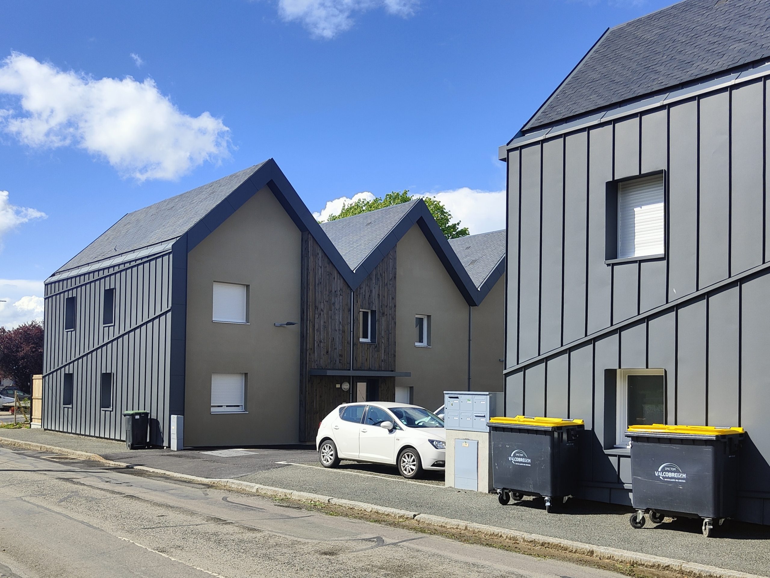 Ensemble résidentiel -Rennes France - Vue extérieure - PLUS D'ARCHITECTURE