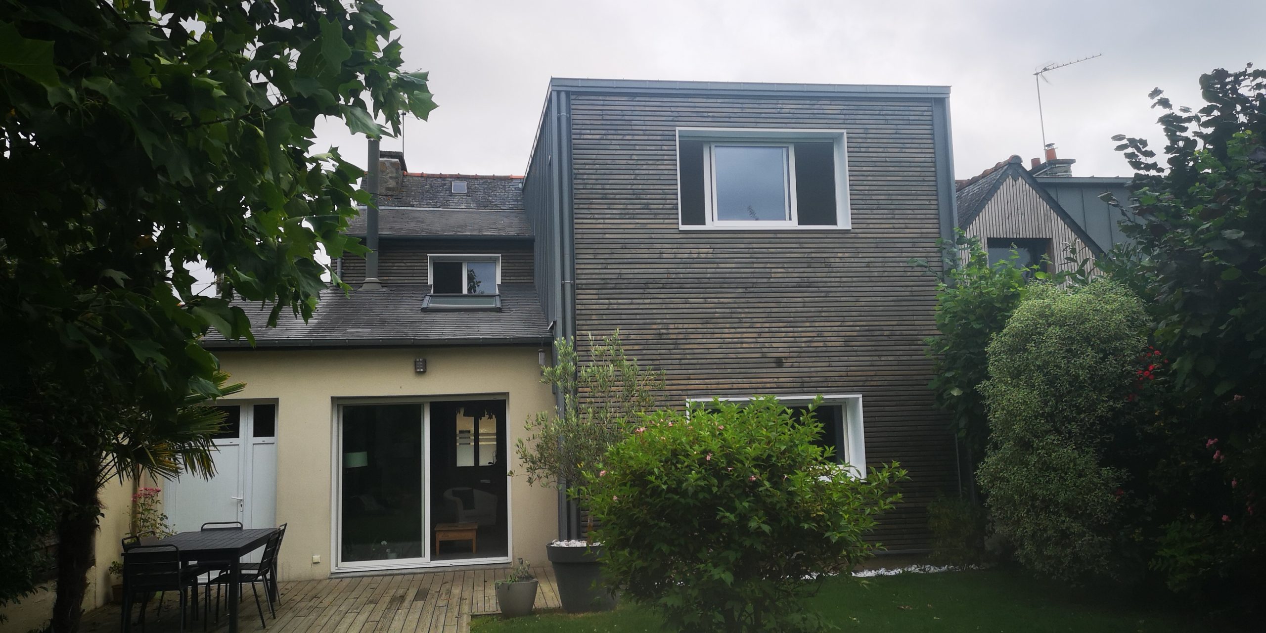 Extension vue extérieure - Maison M - Plus Architectures