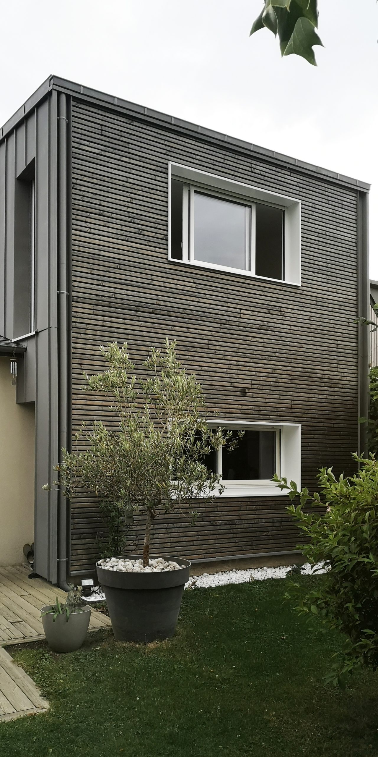Extension façade bois - maison M - Plus Architectures